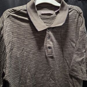 Roberto Villini Studio Polo Shirt XXL 100% Mercerized Cotton Textured Knit Golf